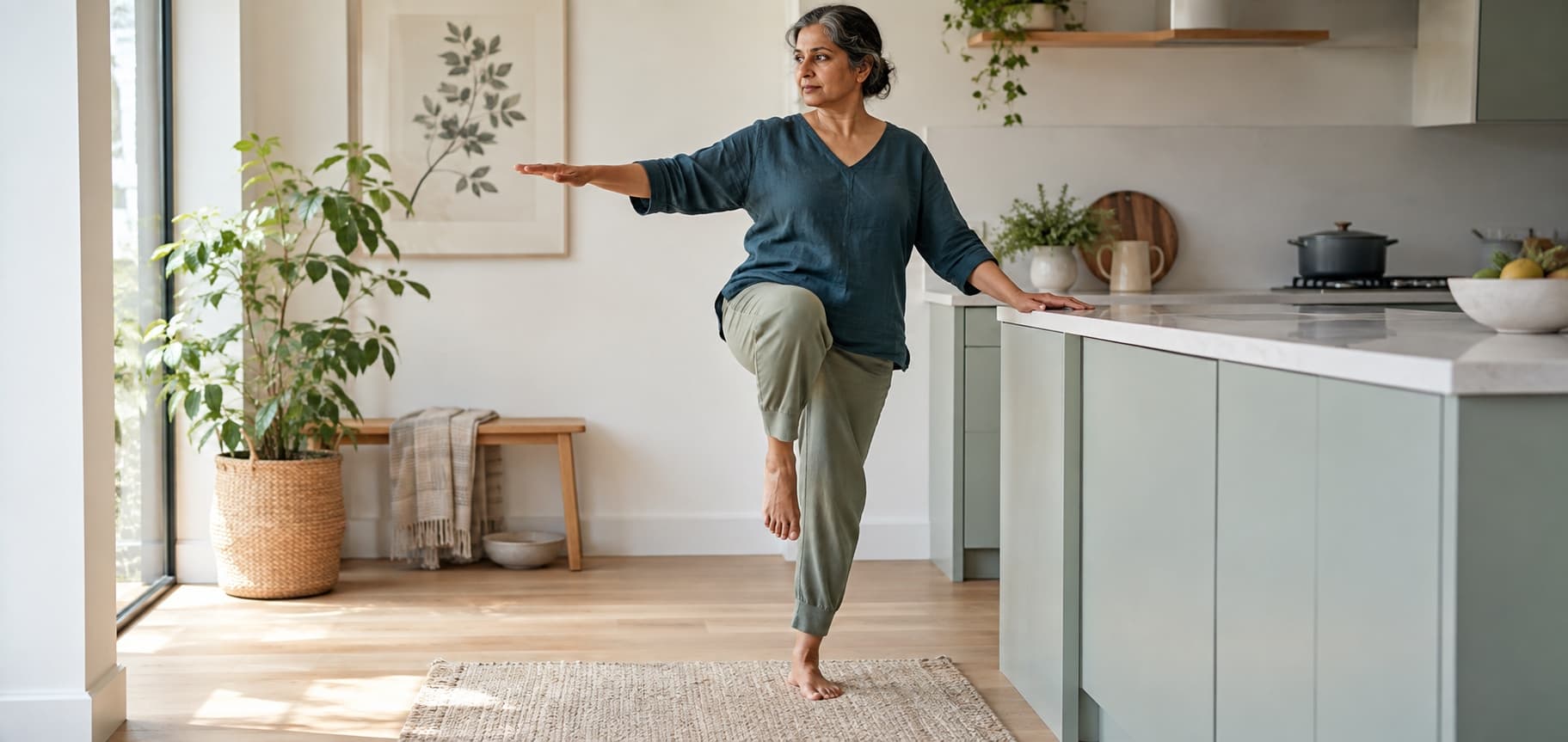balance practice, natural setting