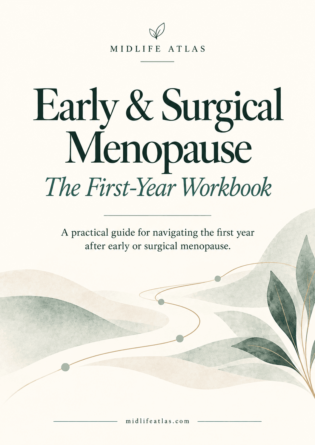 Cover of Early & Surgical Menopause: The First-Year Workbook by Midlife Atlas